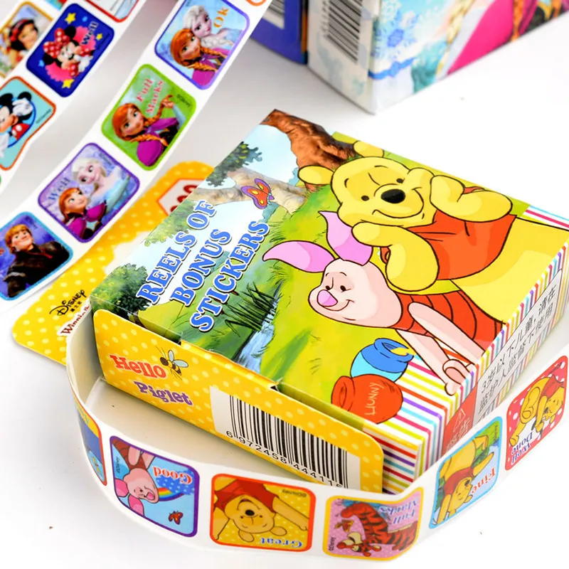 200 sheets/box disney Gúnyrajz Húzóerő Bukott aranyos matricák Hercegnő Megdermed mickey autó Tanár rewards matricák gyerekeknek Gyermek- Adomány