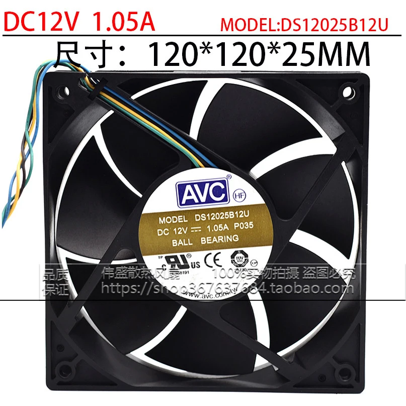 New Original Ds12025b12u 12cm 12025 12v 1.05a 4-wire Pwm Intelligent ...