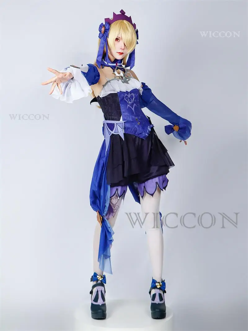 

Fischl Cosplay Costume Genshin Impact Daily Clothes Carnival Uniform Wig Anime Halloween Party Costumes Masquerade Women Game