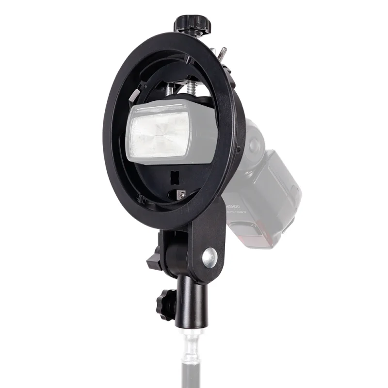 Bowens Mount Bracket Holder S-Type Bracket Handheld Grip for Speedlite Flash Snoot Softbox Beauty Dish Honeycomb