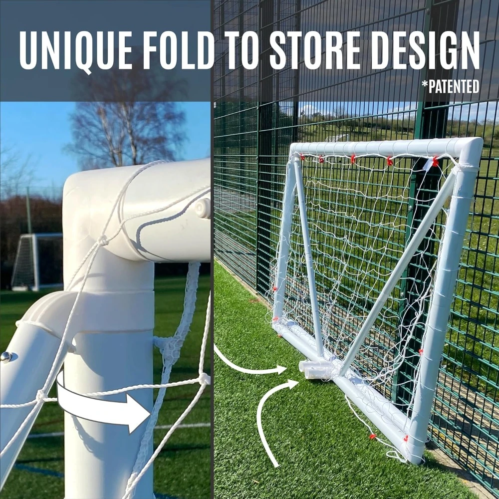 Q-Fold Soccer Goal 30 Second Folding Soccer Goal Single Goal Best Weatherproof Net