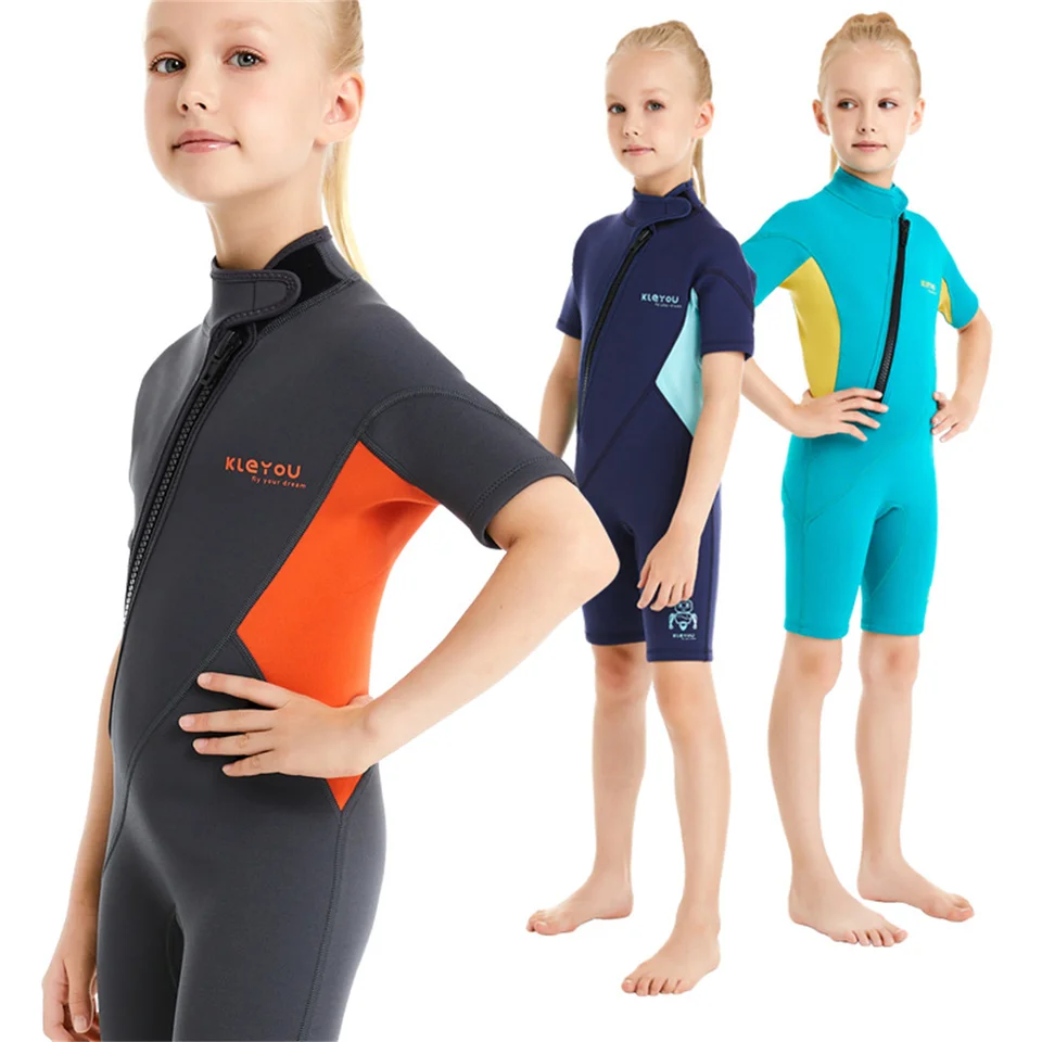 Kinderwetsuit, peuterwetsuit met lange mouwen, 2,5 mm neopreen