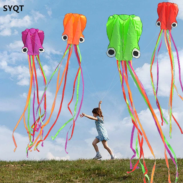 3m Octopus Kite Cartoon Animal Outdoor Easy-to-fly Soft Kite with Sled Christmas/Halloween Gifts Kites for Adults High Quality 1