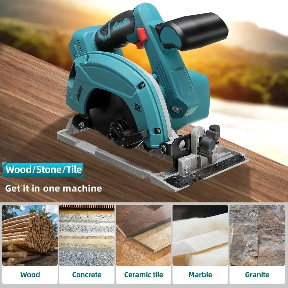 Brushless Circular Saw 165mm Cordless Electric Saw For Wood Metal Ceramic Stone Wall Cutting For Makita 18V Battery For Electric Saw Electric Circular Saw Mini Electric Saw