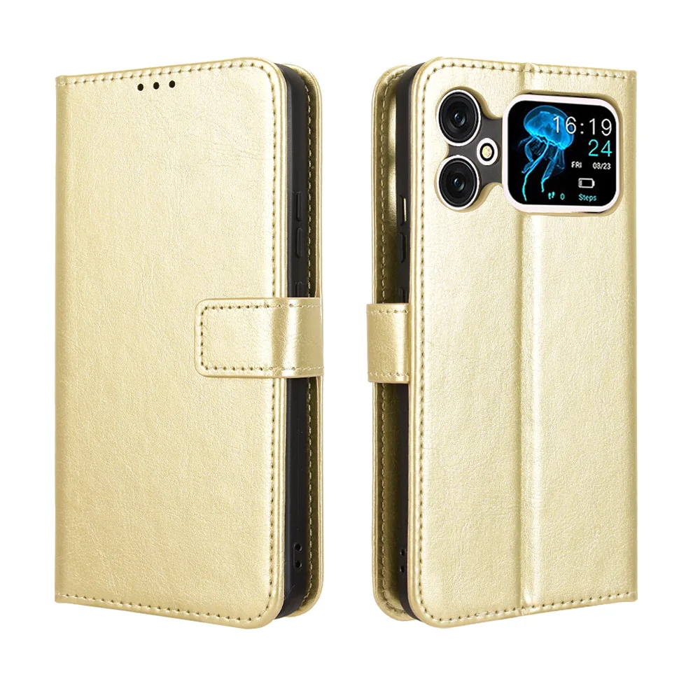 Diamond Leather Flip Wallet Case with Card Holder and Bracket