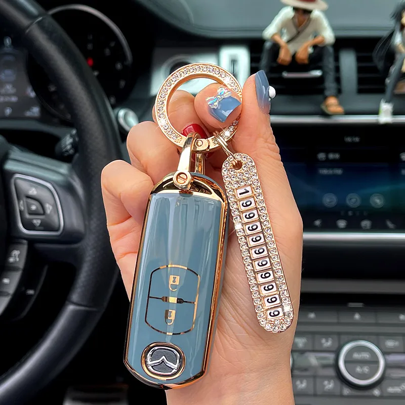 Cover Chiave/telecomando per Mazda 2 3 5 6 BL BM GJ Atenza Axela CX-5 CX-7 CX-3 CX-9 MX-5 - S2ef1b5eecc19440d8cda9402f22d4a2bu