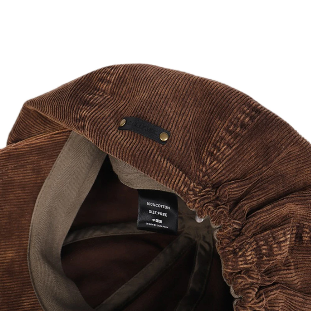 Women Oversized Slouchy Corduroy Newsboy Hats Vintage Paperboy Painter Beret Cap