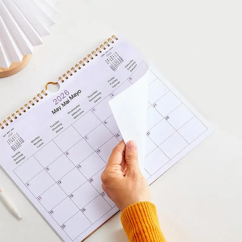 2025 Calendar 2025-2026 Calendar Planner Multilingual Coil Planner Agenda Organizer Scheduling For Home Office School Classroom