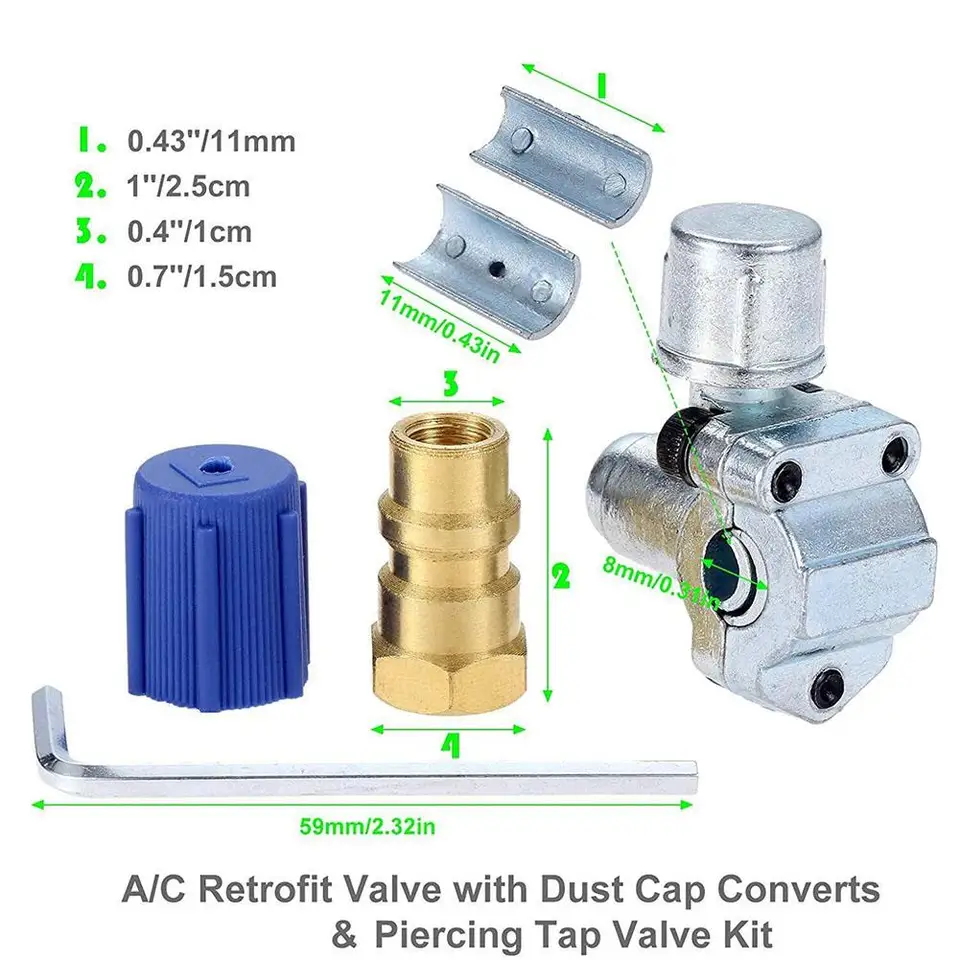 Piercing Valve Kit, Bullet Refrigerator Line Tap Valve Copatible With - View #7