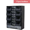 17Pcs Wall-Mounted Multi-Grid Drawer Toolbox With Combined Building Blocks For Screw Storage And Component Organization