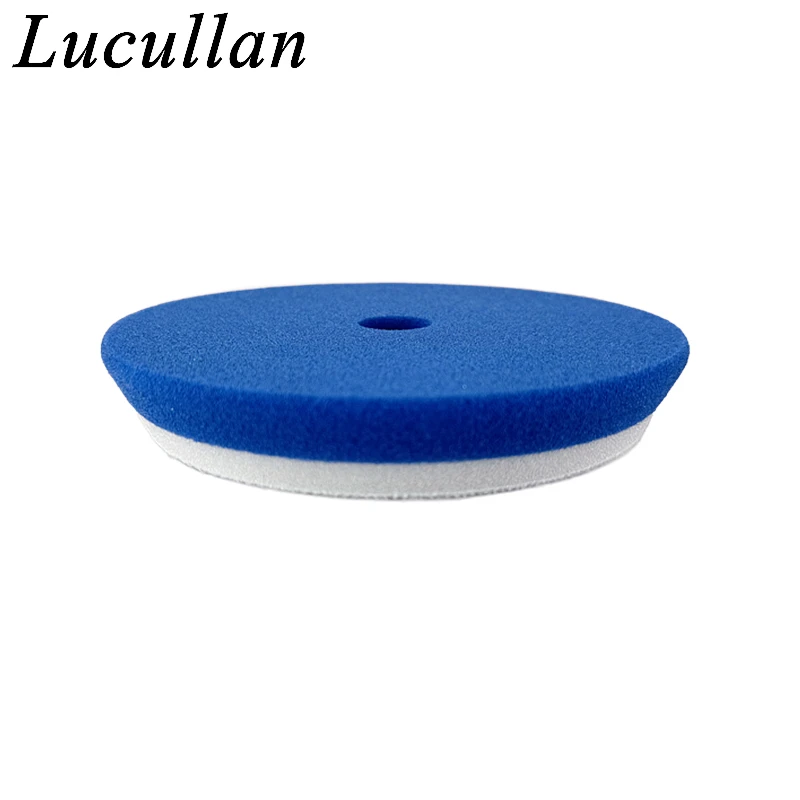 Lucullan 백킹 플레이트 연마 버퍼 패드, 컴파운딩 및 왁싱용 2 층 하이브리드 후크 및 루프 스폰지, 5 인치