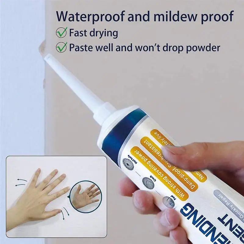 Tile Grout Wall Mending Agent 100g Wall Repair Cream With Scraper Paint Valid Mouldproof Quick-Drying Patch Restore
