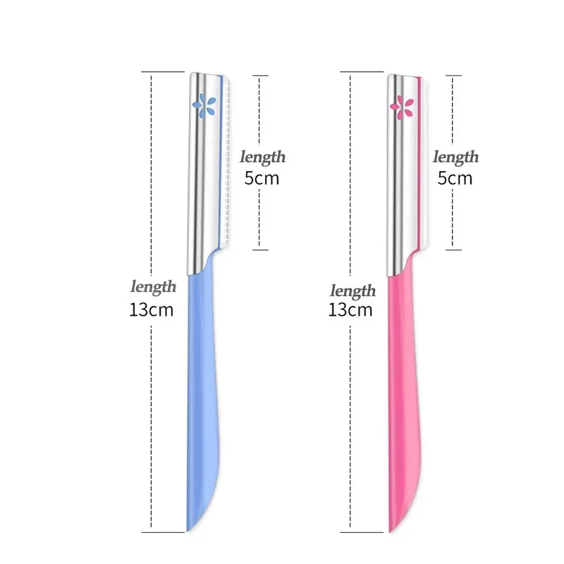 5pcs Eyebrow Epilator Sets  Face Blade Shaver Portable Stainless steel Hair Removal Safety Eyebrow Cutting Woman Makeup Tools 4