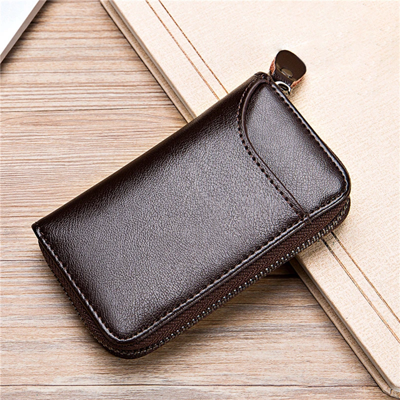 

Pu Leather Men Ladies Key Wallet Card Holder Car Housekeeper Coin Purse Keychain Zipper Key Case Bag With Key Rings