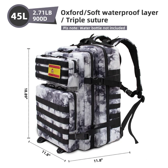 HEMSO Mochila Tu00e1ctica Militar, Mochila De 45 Litros, Mochila