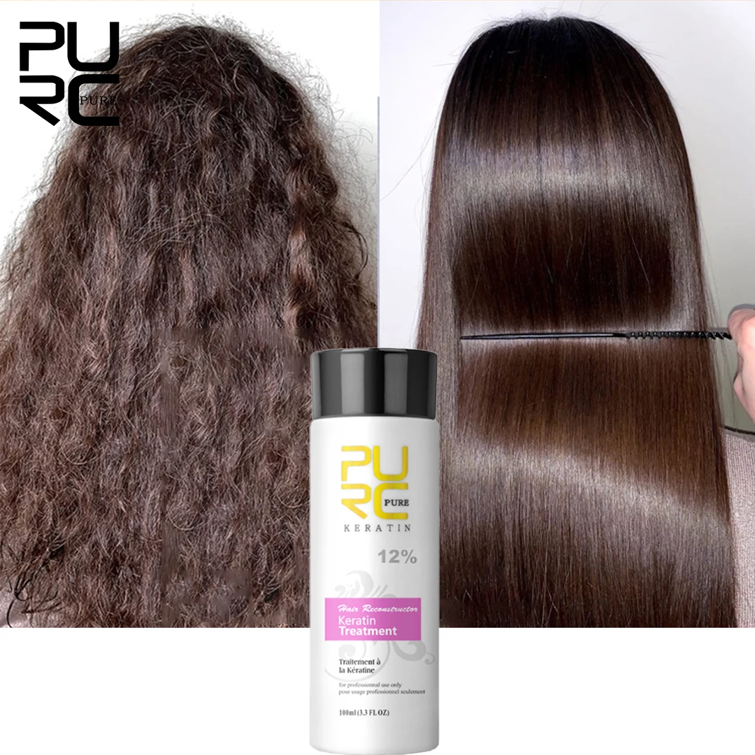 

PURC Brazilian Keratin Hair Treatment Shampoo Smoothing Straightening Repair Damaged Dry Cream Scalp Treatment Hair Care