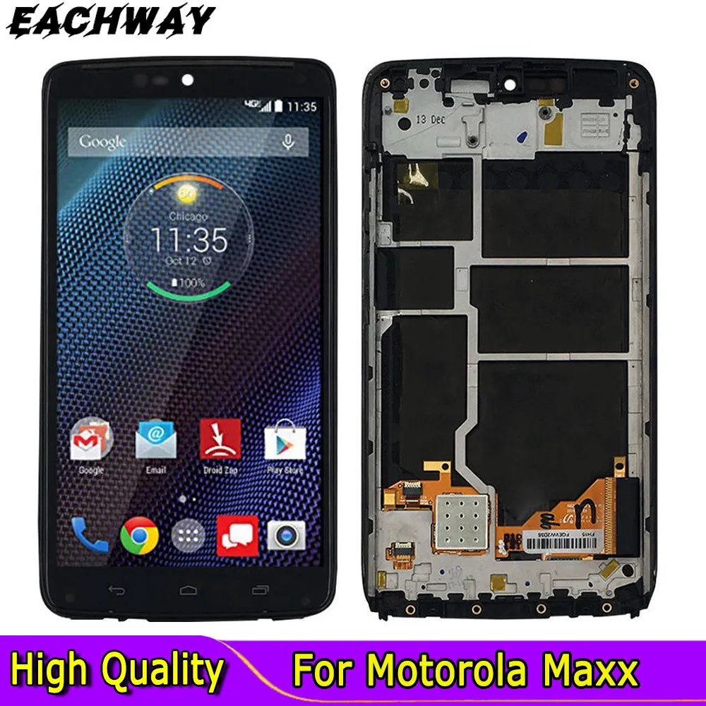 

5.2" For Motorola Moto Droid Turbo LCD XT1254 Display Touch Screen Digitizer Assembly Replace For Moto Maxx LCD XT1225 Screen
