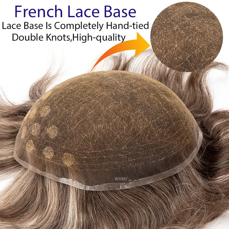 Customized Man Wig Full Lace Base Male Hair Prosthesis Toupee For Men Natural Human Hair Men's Wigs Protesis Capilar Hombre Unit
