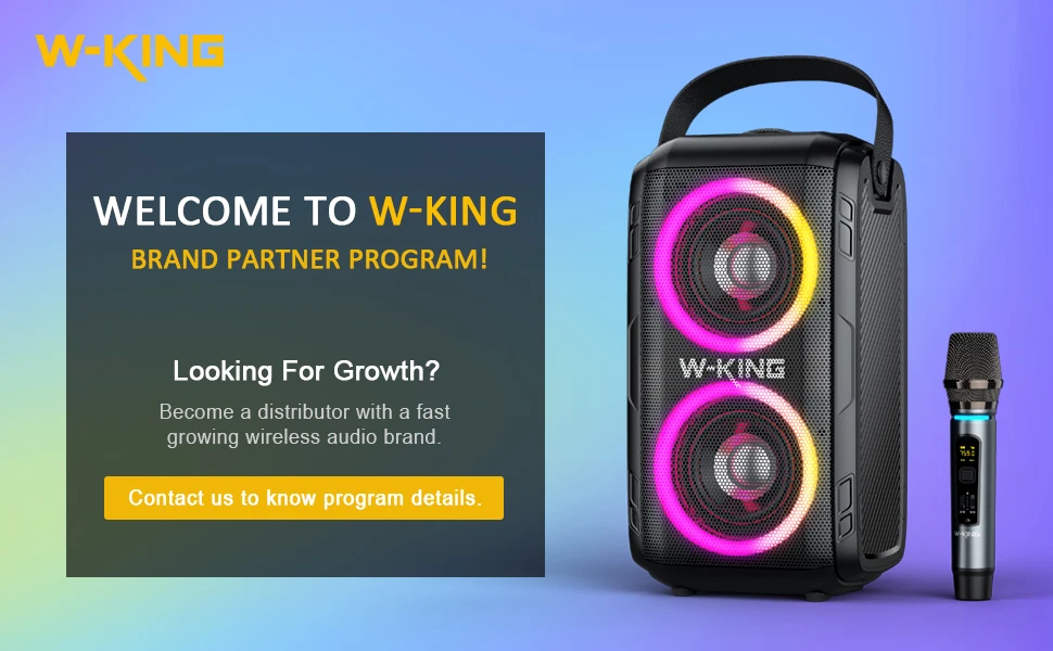WKing H330 New Product Bluetooth Speaker 120W Portable Speaker Loudspeaker with Subwoofer Trending Product Speaker Box for Music