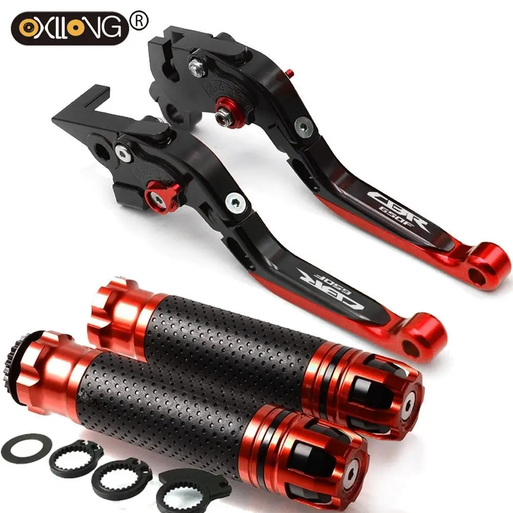 

Motorcycle Accessories Aluminum Brake Clutch Levers Handlebar grip Handle Grips For HONDA CBR650F CBR 650F 2014-2017 2015 2016