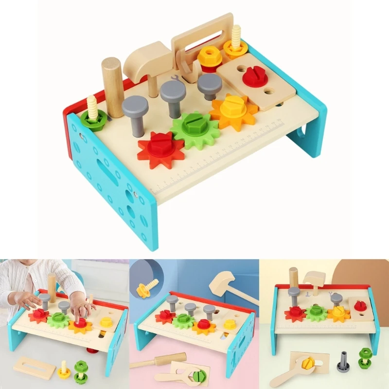 

Pretend Play Toy Screw Assembly Disassembly Toy for Kids Early Educational Wood Repair Toy Children Christmas Gift