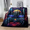 Gamer flannel Print Soft Blanket Cartoon Game Controller Comfortable Warm All Seasons  for Sofa Bed Bedroom Office Travel 4