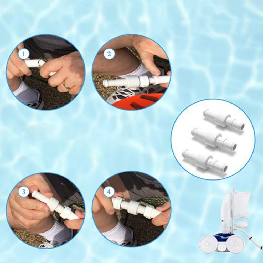 

Практичные детали для очистки бассейна, пластиковый 180 очиститель бассейна, 3 шт., поворотный шланг D20, прочный высококачественный шланг с гайкой, комплект D15