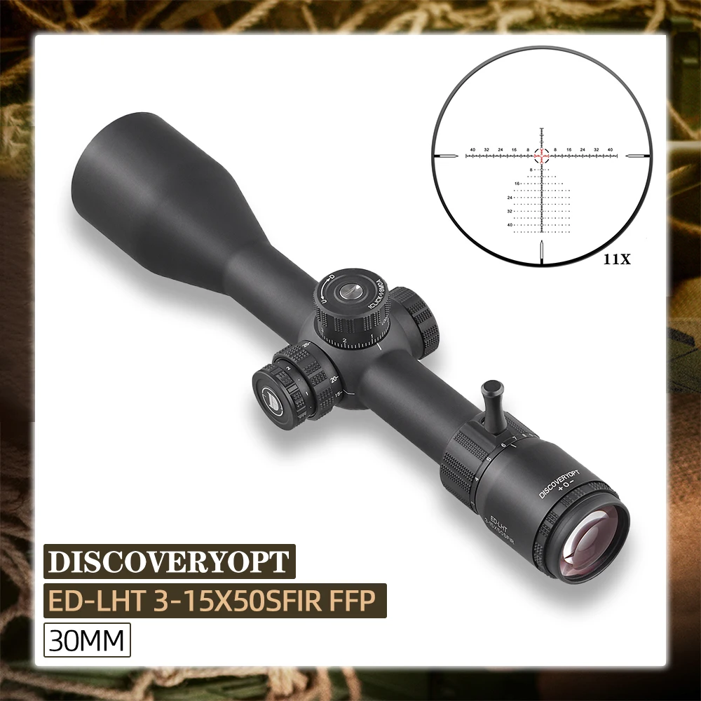 

Discovery Lightweight Hunting Rifle Scope ED-LHT 3-15X50SFIR FFP Side Focus Optical Sight For .50BMG Caliber With Illumination