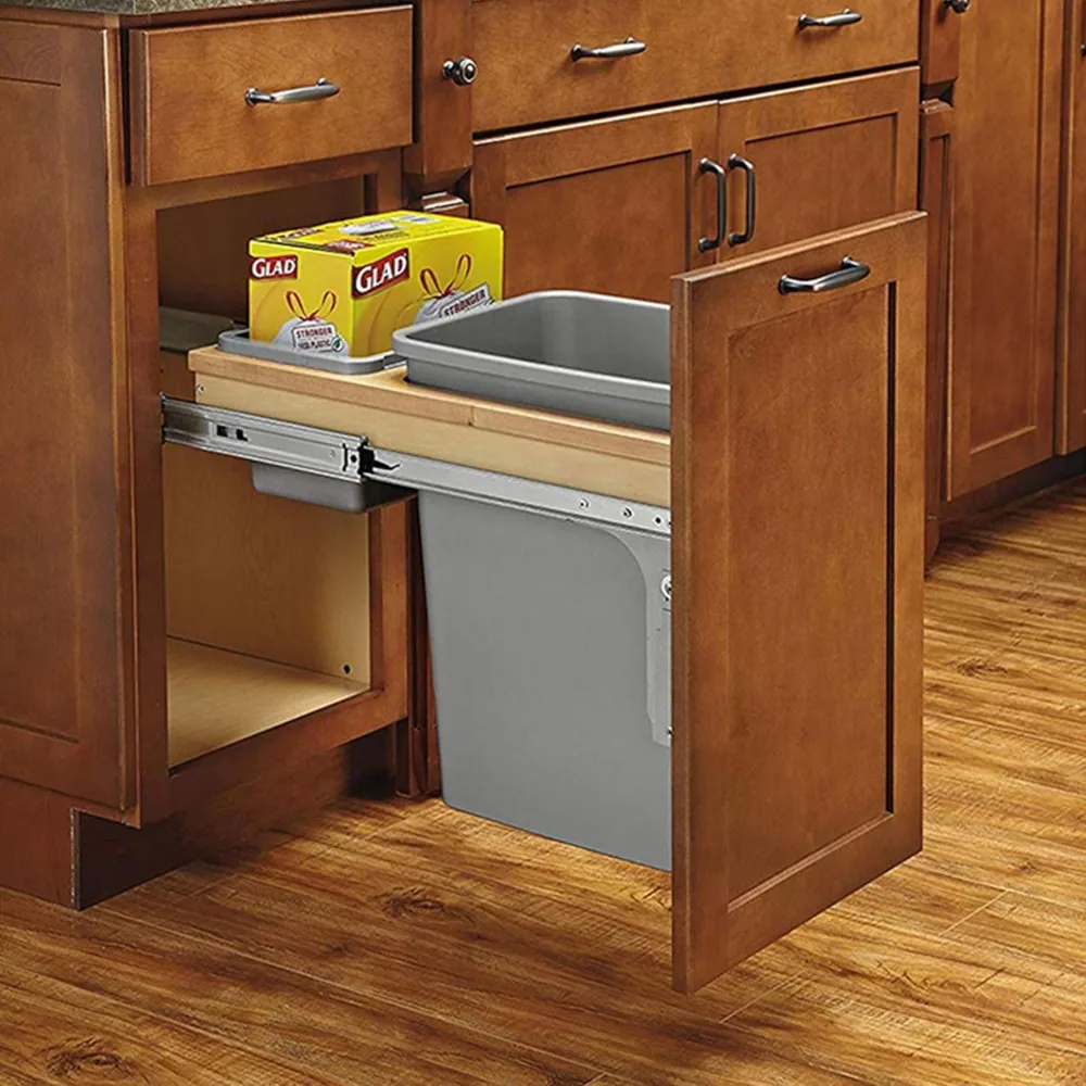 35 Quart Soft-Close Pullout Kitchen Trash Can Under Cabinet with Full Extension Slides
