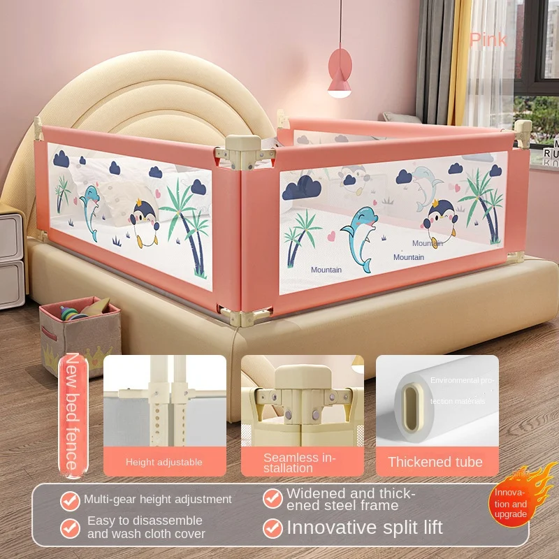 Factory direct of children and babies vertical lifting, three sided household anti drop protective fence
