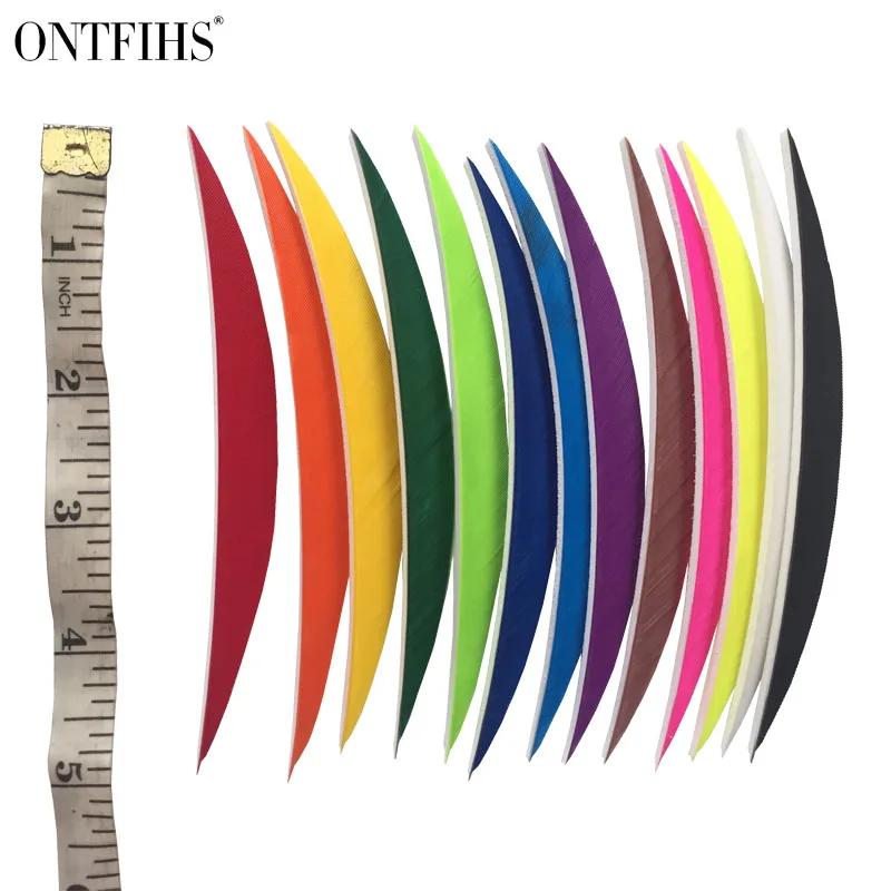 Archery Arrow Feathers 50 Pcs 5Inch Banana Shape For Traditional Bow