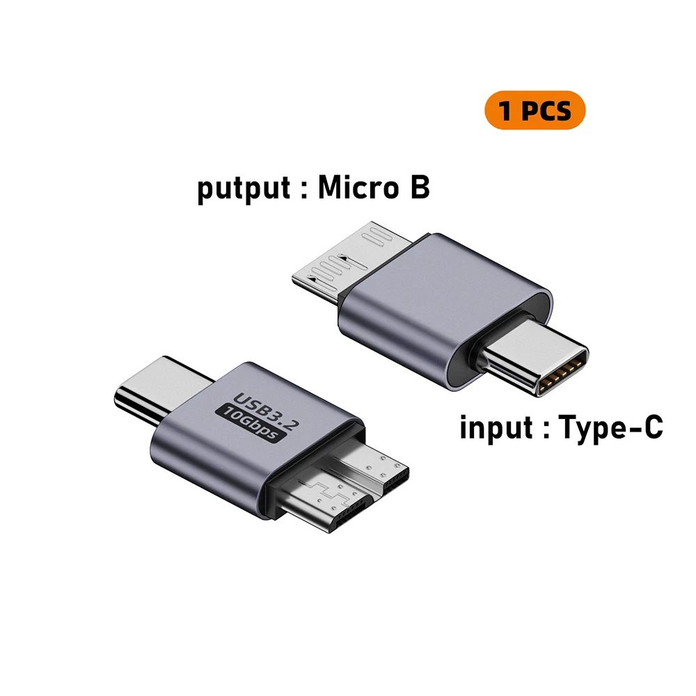 USB C 3.0 Micro B to Type C Female Adapter for Laptops and External Hard Drives