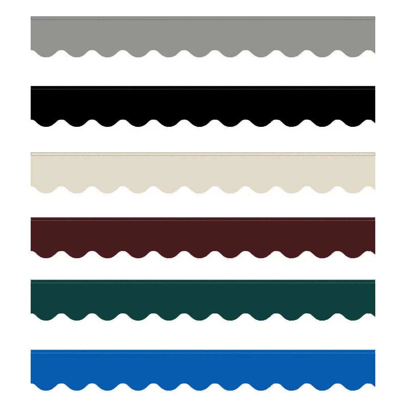 사용자 정의 크기 방수 패브릭 솔리드 베이지 그레이 그린 스토어 커튼 물결 모양의 밸런스 교체 차양 캐노피 파티오 천막