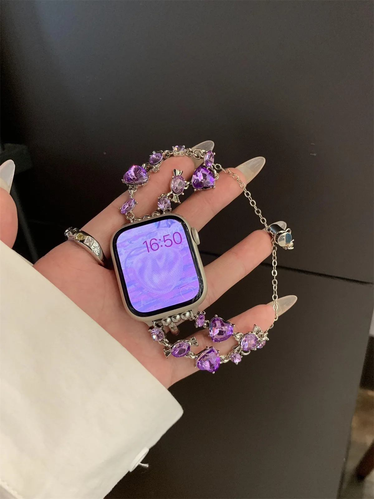 Curea de ceas bijuterii pentru iWatch Ultra 2 Series 10/9/8/7/6/5 curea de ceas la modă brățară 42/44/45/46/49mm 38/40/41mm_voghion.com
