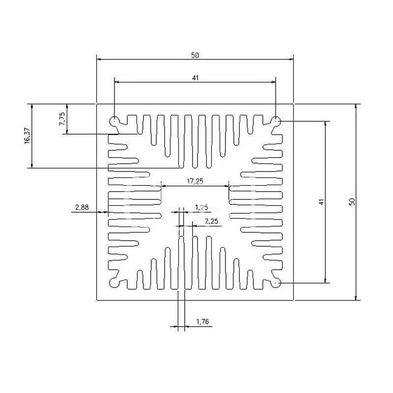 Transistor heat sink 50*50*150mm Transistor Heat Sink With Fan Powerful Tube Radiator Wind Tunnel Aluminum Heat Dissipation