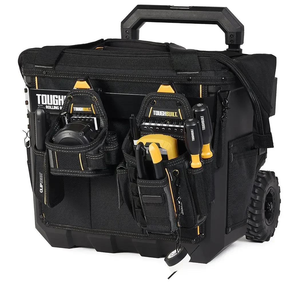 TOUGHBUILT TB-CT-61-18 Large Pull Rod Tool Kit 22 inch Tugboat Bag Waterproof Hard Bottom Multi functional Storage Bag 3