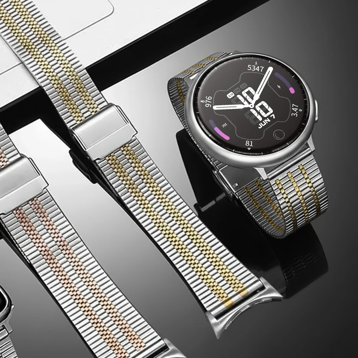 Enhanced Stainless Steel Metal Strap - Elegant Bracelet Loop Band