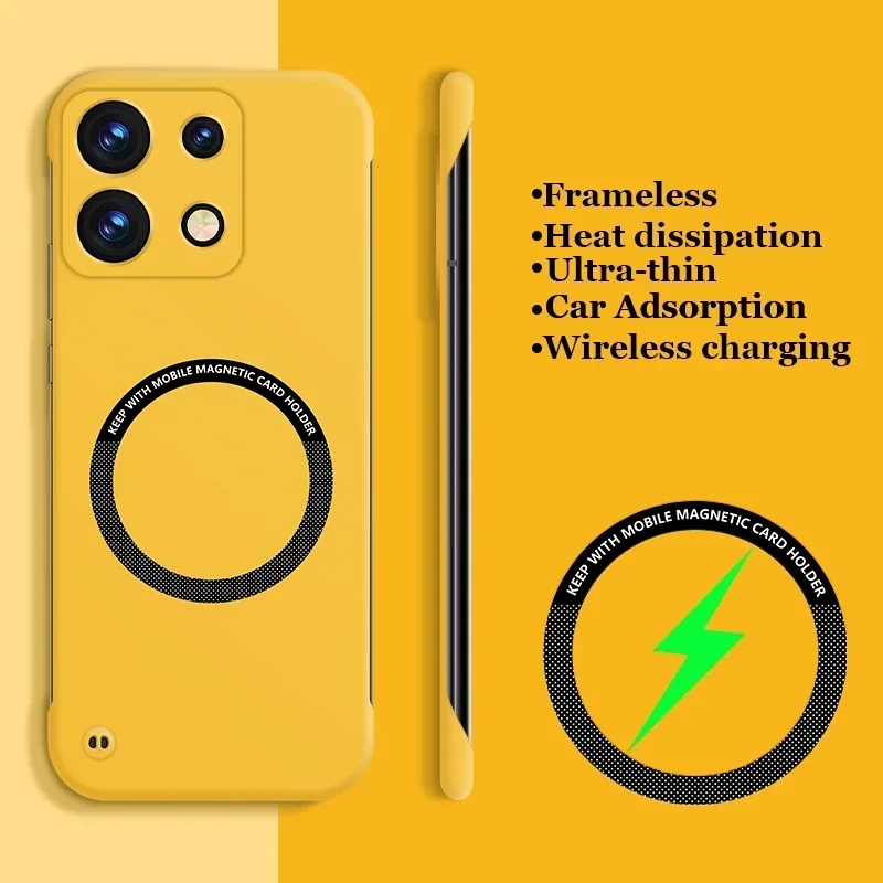 Ultra Thin Frameless Magnetic Matte Phone Case with Magsafe Compatibility - Candy Color Finish