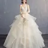 Fahsion Spaghetti Straps Bridal Gown Classic Sexy V-neck Wedding Dresses Simple Tulle Sukienka Na Wesele Plus Size Customized 1