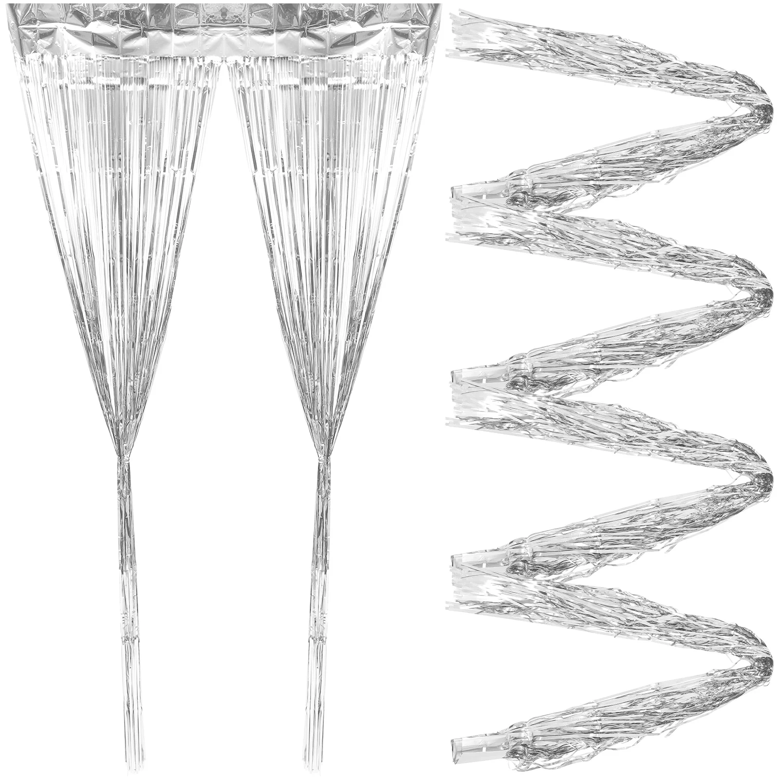 

5 Pcs Fringe Curtains Backdrop for Party Ornament Tinsel Streamer Decoration Door Decorations