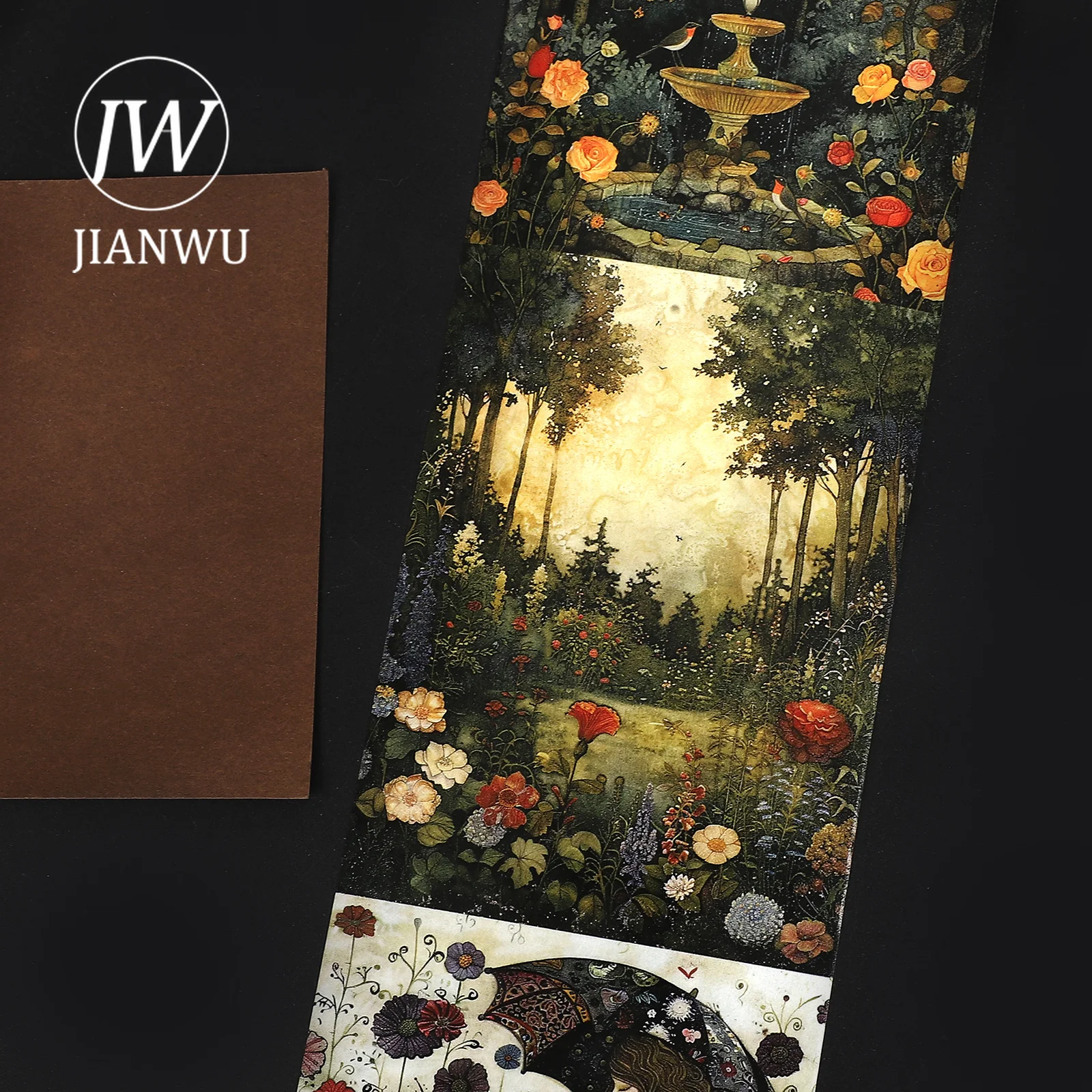 JIANWU 80mm * 183cm 빈티지 캐릭터 꽃 풍경 소재 콜라주 스크랩북킹 와시 테이프 크리 에이 티브 DIY 저널 문구