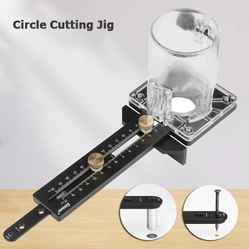 

Circle Cutting Jig For Electric Hand Trimmer Wood Router Milling Circle Slotting Trimming Machine DIY Woodworking Tools