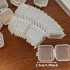 2/4/6PCS Simple plastic transparent mini dustproof jewelry accessories storage box earring necklace bracelet small items 1