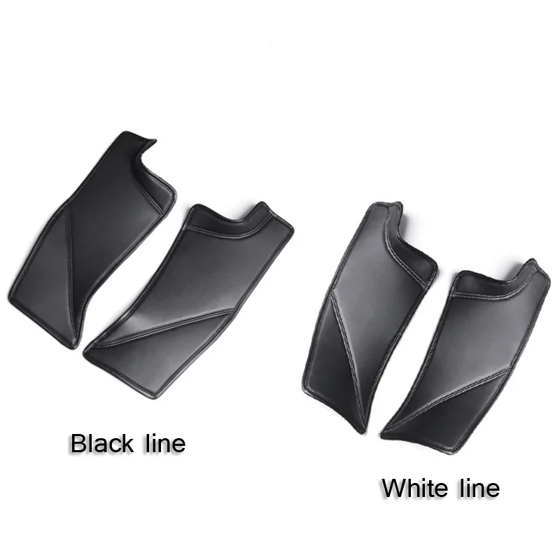 Rear Door Sill Pad for Tesla Model Y Anti Kick Film Dirt Threshold Strip PU Leat