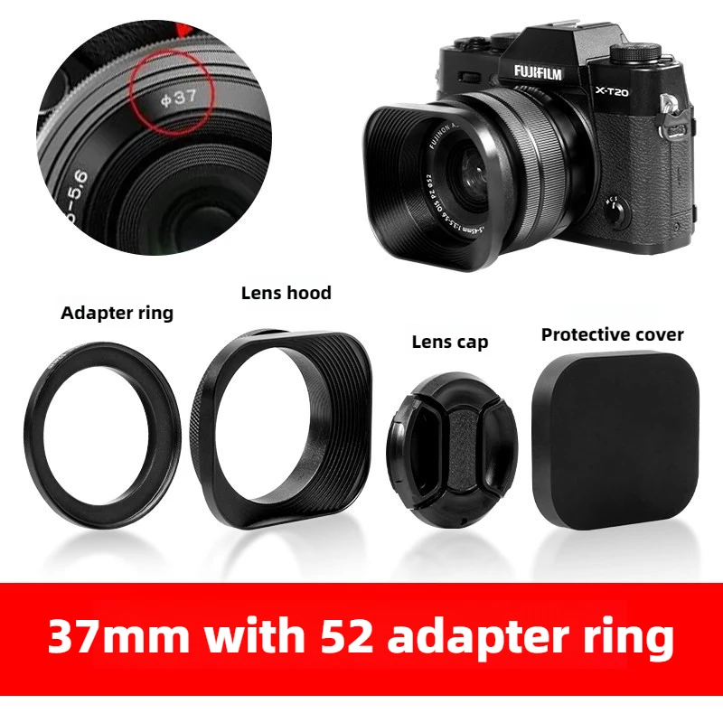 Aluminum Alloy Metal Square Lens Hood Lens Protector