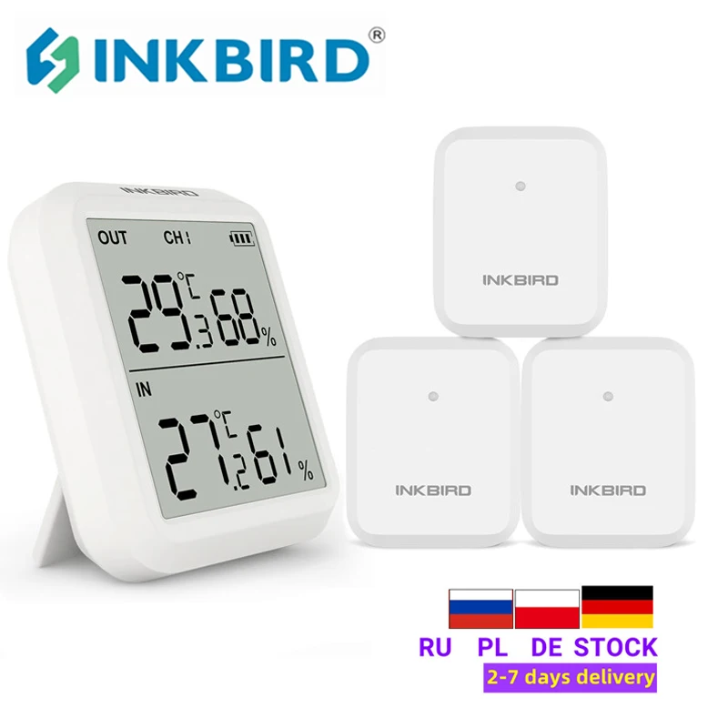 Inkbird Ith 20R Termometro Digitale Wireless E Monitor Dell'Umidità Misuratore Di Temperatura Per Interni Ed Esterni Misuratore Di Umidità Camera Gara