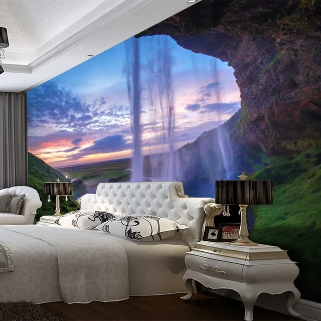 3D Tigre Natureza Paisagem Wallpaper, estilo chinês Mural, papel de parede  clássico foto, sala de estar, TV, sofá Backdrop, papel de parede, 3 D Decor