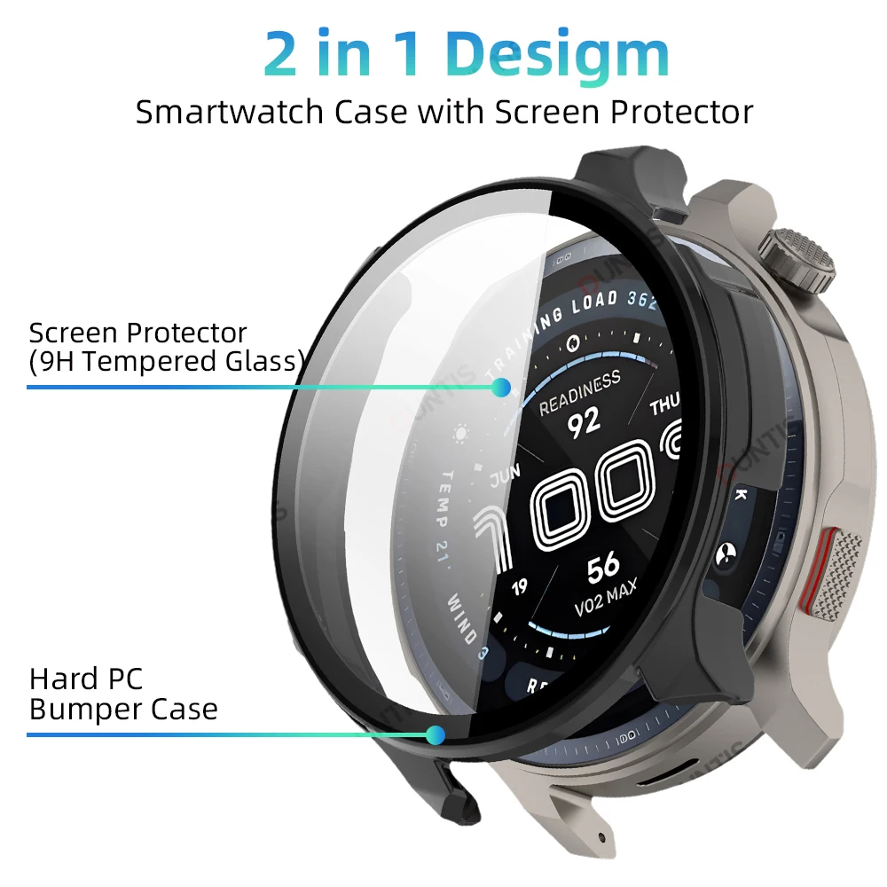 All-Around Protective Bumper Case with Glass Screen Protector - Anti-Scratch and Durable Cover