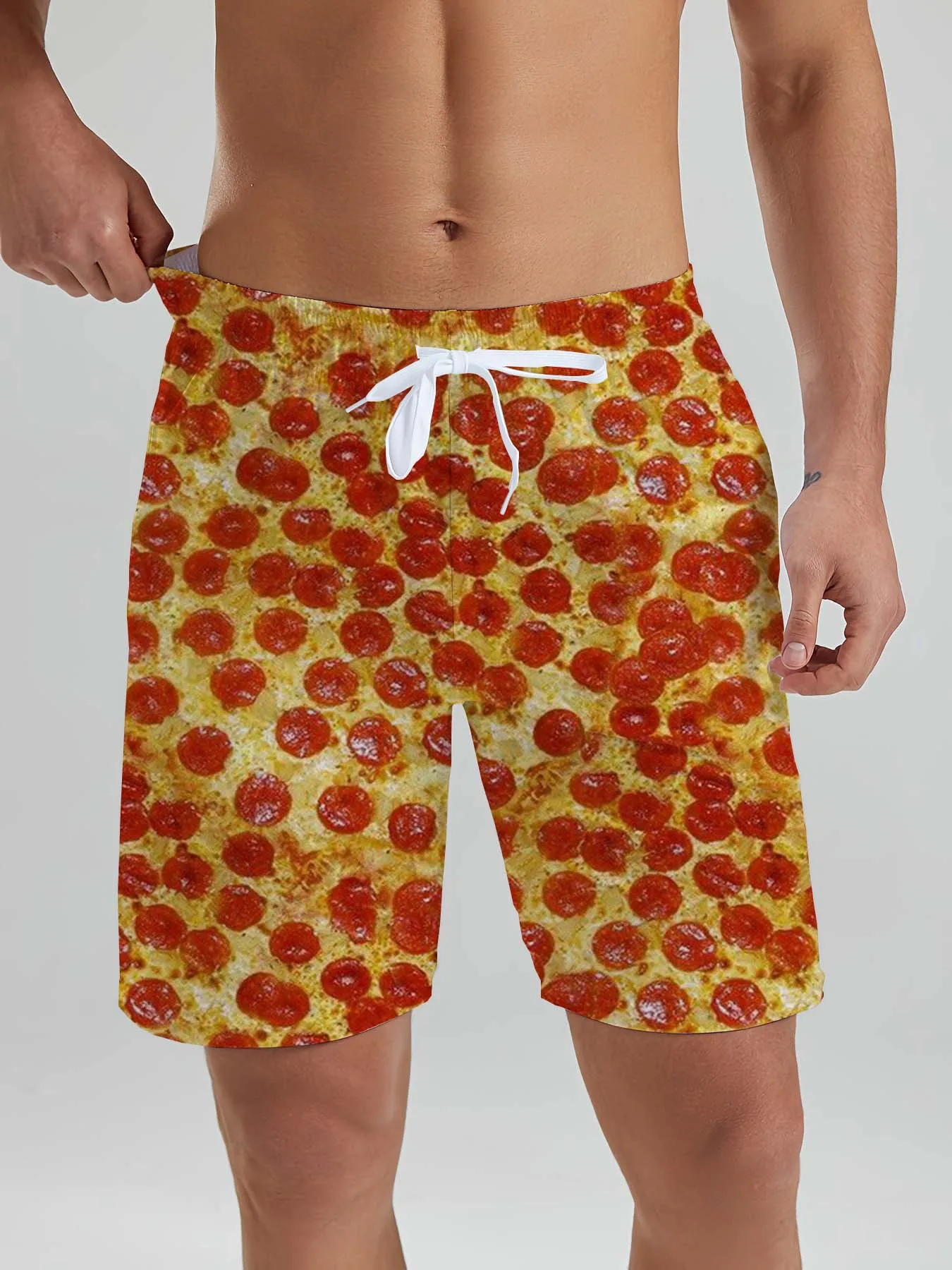 Fashion Fast Food Beach Shorts Men Cool Hawaiian Vacation Swim Trunks 3D Printing Snack Short Pants Summer Surf Board Shorts 4
