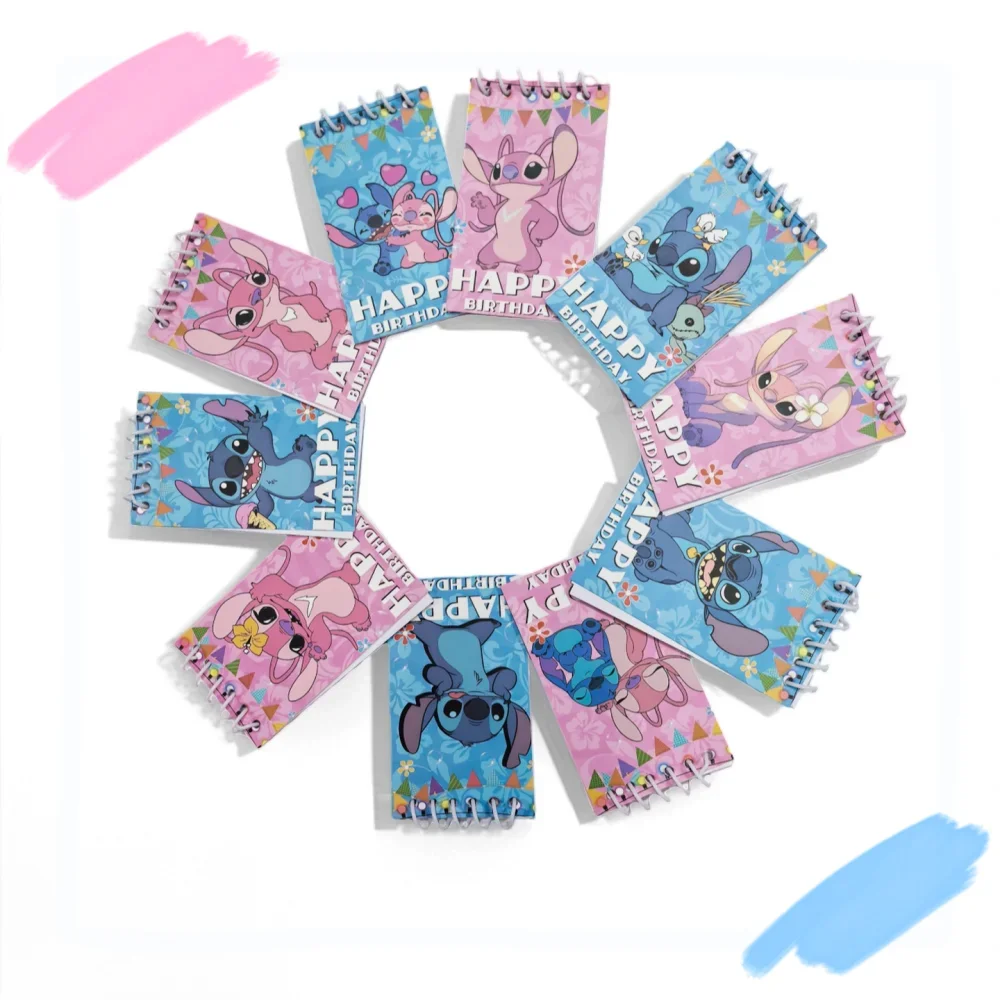 10pcs 귀여운 스티치 코일 노트 어린이 일정표 주간 노트 다이어리 학생 학습 용품 남아 여아 선물